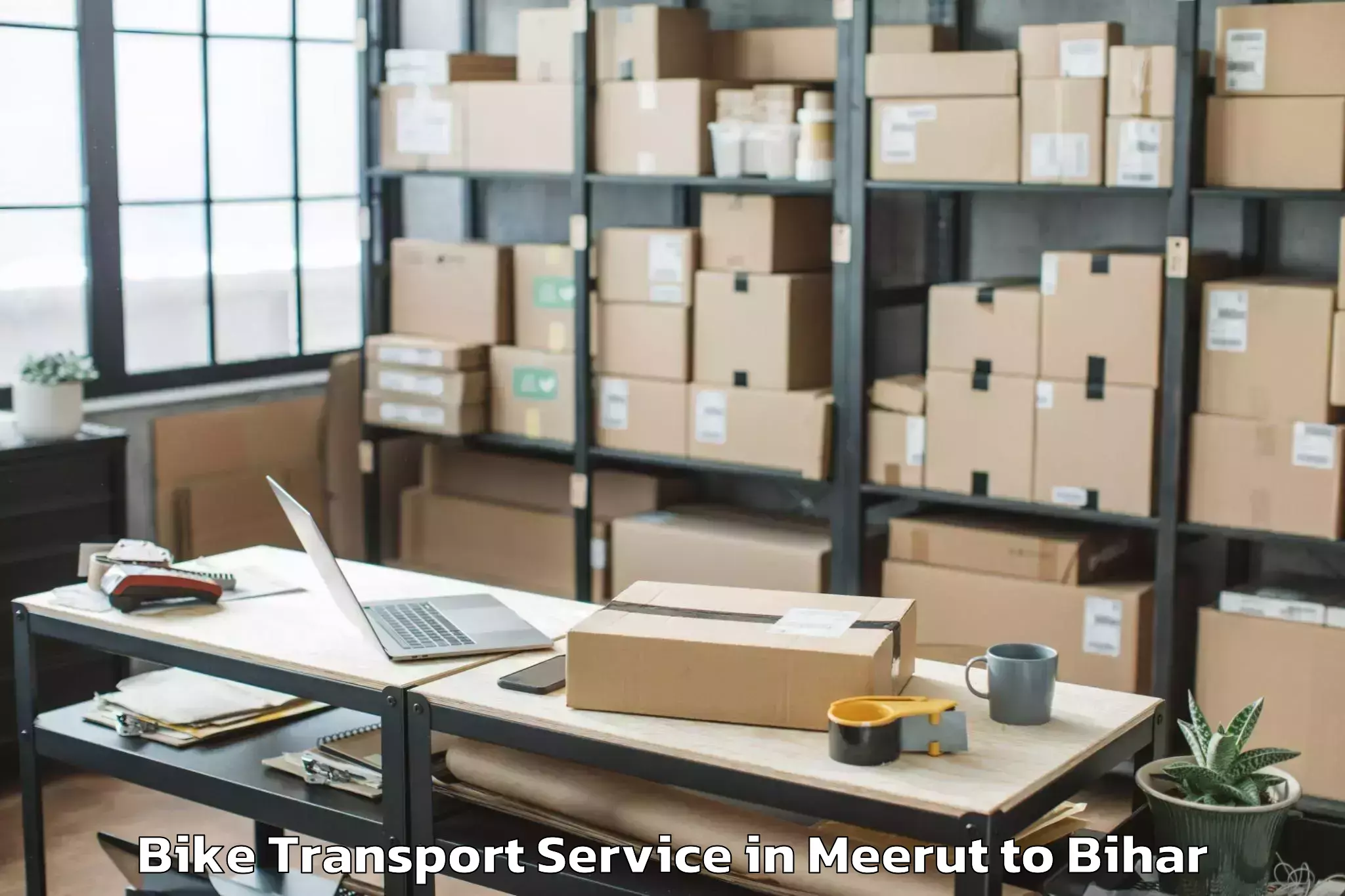 Book Meerut to Fulwariya Bike Transport Online